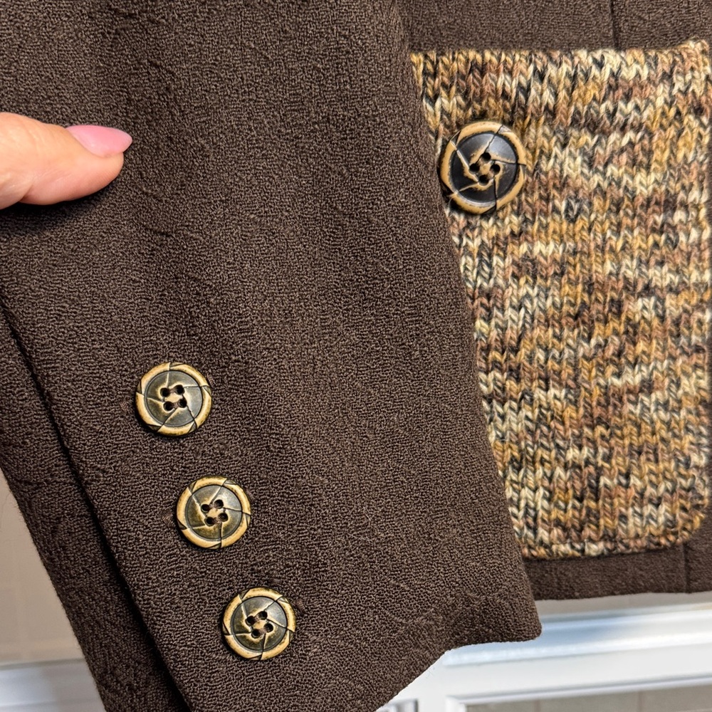 Brown Tweed Pocket Women's Jacket - Picture 2 of 7